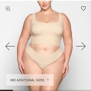SKIMS Scoop Longline Bra Tank Naked Seamless Clay Beige 3X Plus Size